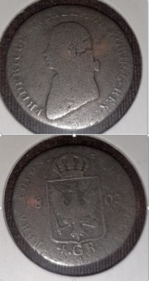 Moneda 4 groszy, 1803 ceca A - Prusia km 370