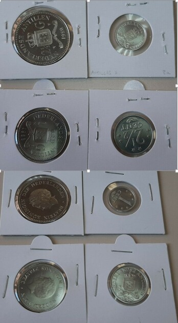 4 Monedas Antillas Holandesas Sin Circular