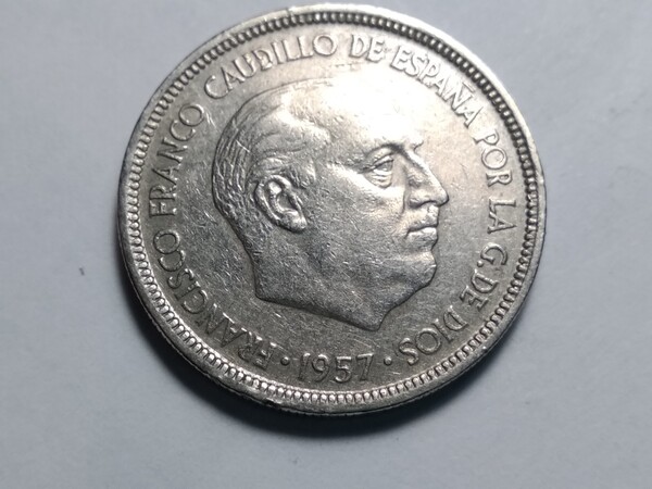 5 PESETAS 1957 ESTRELLA  60 EBC