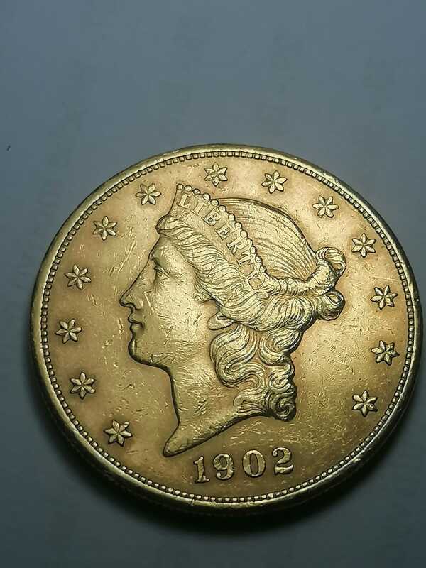 Liberty 20$, 1902 Ceca S (San Francisco) peso 13,30 gr oro