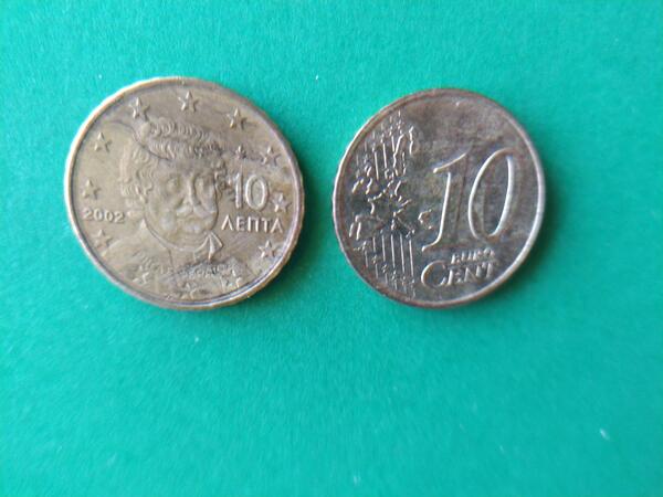 10 Centimos Grecia 2002