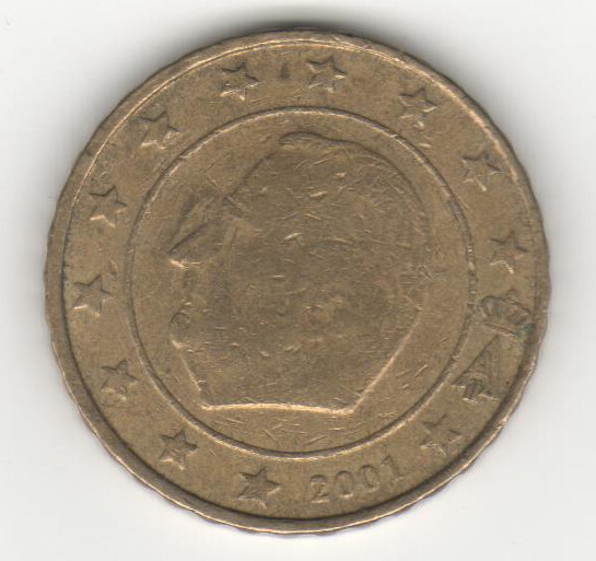 Moneda Bélgica 10 céntimos 2001