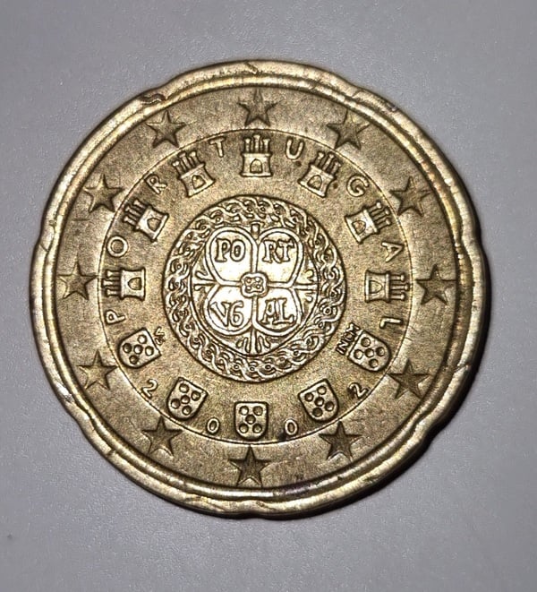 20 céntimos 2002 Portugal #KM 744