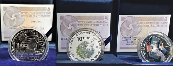10€ X 3 Monedas 2017-2017-2009