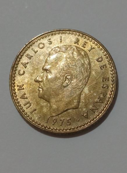 Moneda 1 peseta España 1975 - Estrella 19 - Letra C