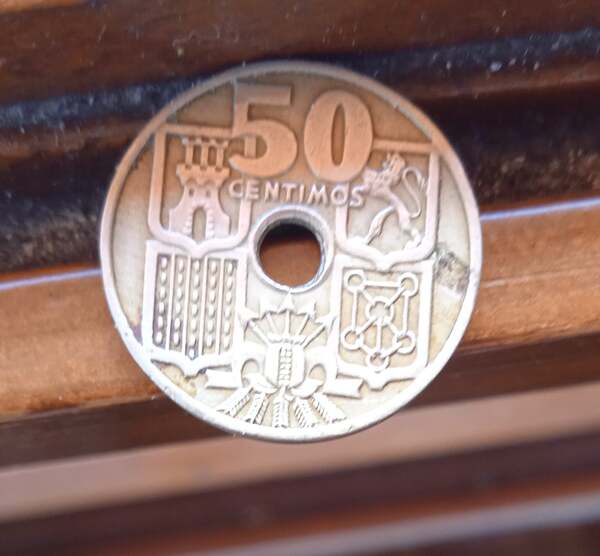 Moneda 50 céntimos año 1949