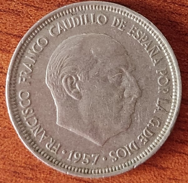 5 Pesetas franco 1957