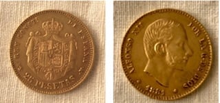 Moneda alfonsina de oro