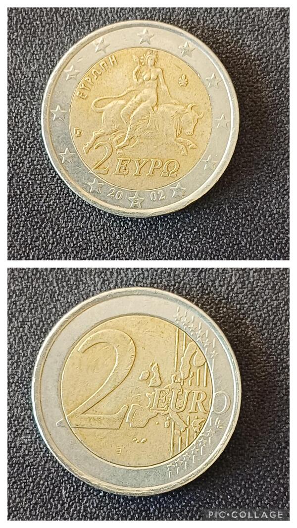 2 euros Grecia 2002 con letra  S