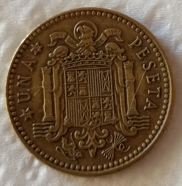Moneda 1 peseta año 1966 estrella 67