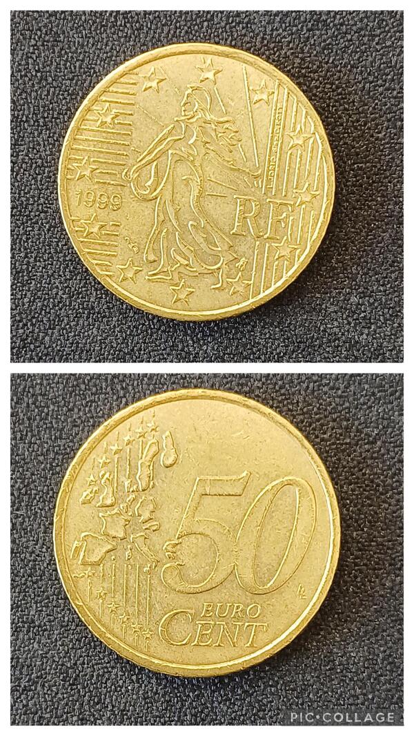 50 centimos Francia 1999