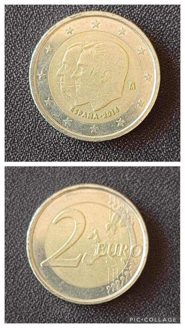 2 euros España 2014 proclamacion Felipe IV