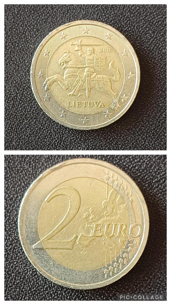 2 euros  lituania 2015 con error