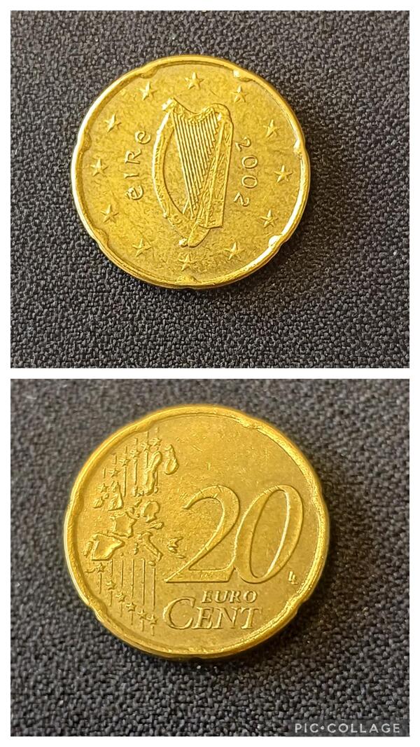 20 centimos Irlanda 2002