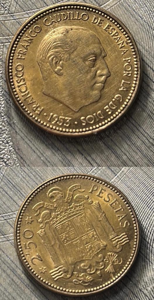 2,50 Pesetas 1953 Franco