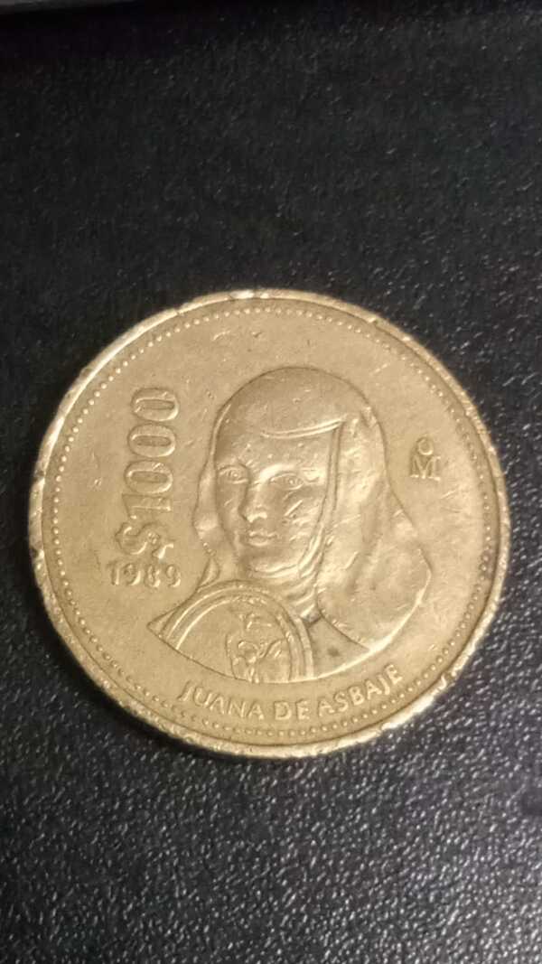 moneda 1000 pesos mexico 1989
