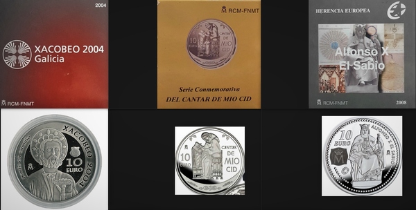 10 € X 3 Monedas 2004-2007-2008