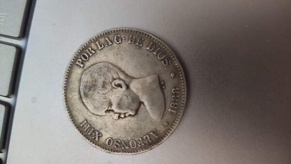 Moneda de 5 pesetas de 1888