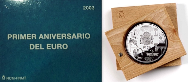50 Euros Primer Aniversario del Euro 2003