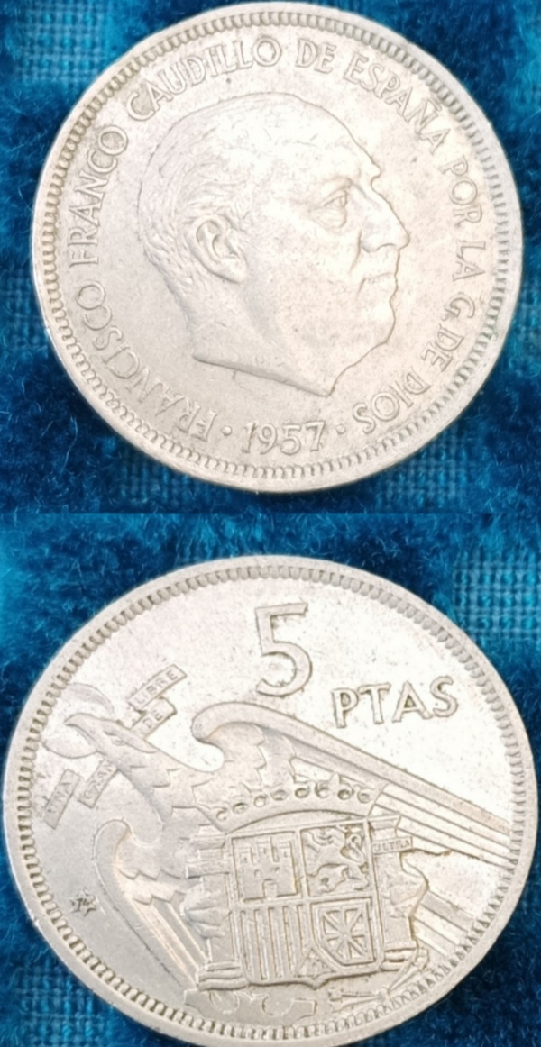 5 pesetas 1957 *74