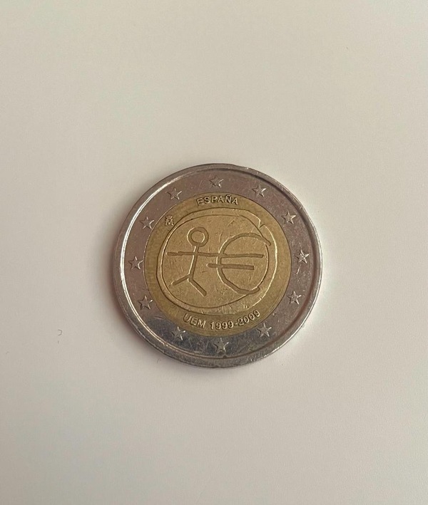 Moneda de 2€ UEM 1999/2009, Hombre de trazo
