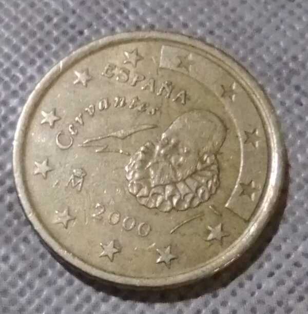 Moneda veinte céntimos Cervantes 2000