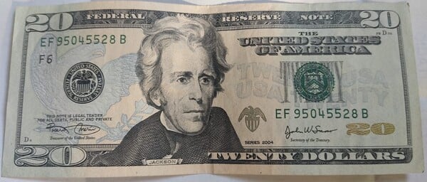 1 billete 20 dolares USA series 2004