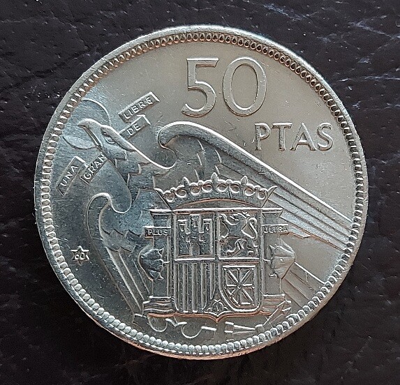 Moneda 50 Pesetas España 1957 Estrella 60