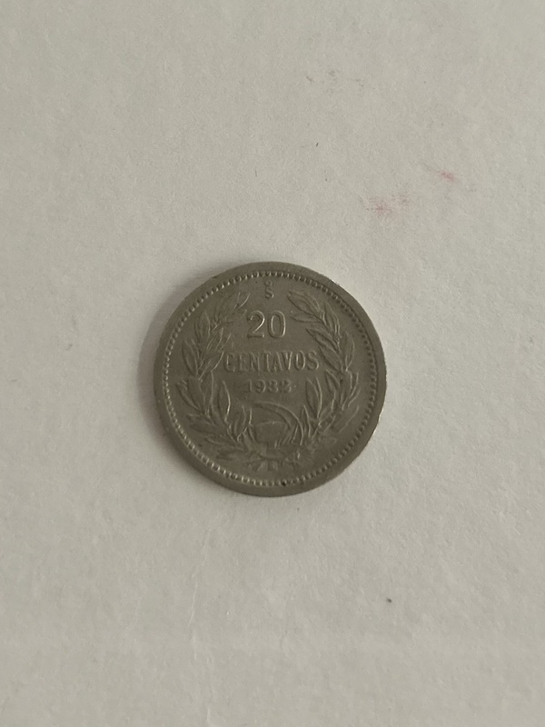 Moneda Republica de Chile, 20 Centavos, 1932