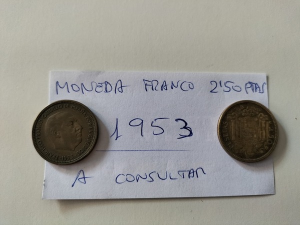 pesetas franco  2,50