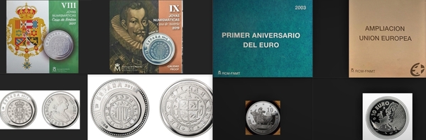 10 € X 4 Monedas 2003-2004-2017-2019