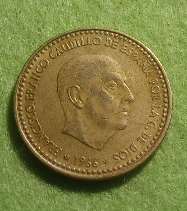 Moneda antigua Francisco franco 1953