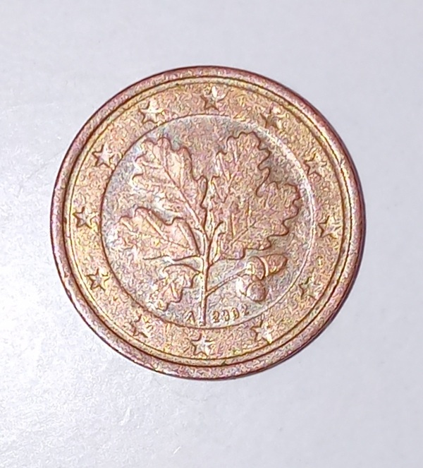 Moneda de 5 céntimos del año 2002 A