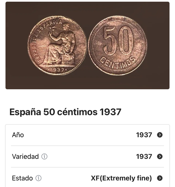 50 céntimos 1937