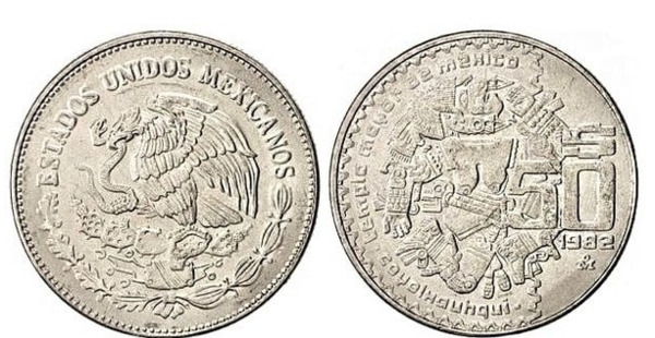 50 pesos 1982-1984 de México