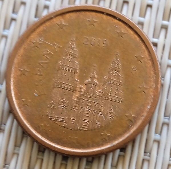 Moneda de 1 céntimo € 2019 Santiago