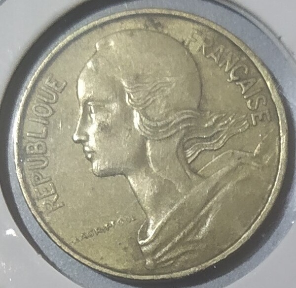 moneda francia 10 centimos 1968