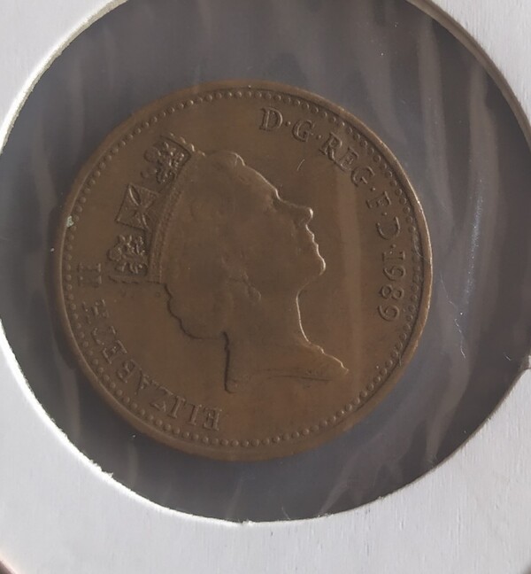 moneda INGLATERRA ONE PENNY 1989