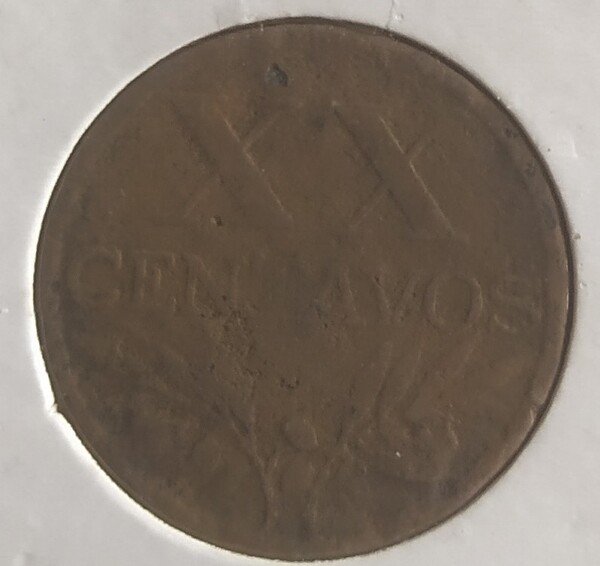 moneda PORTUGAL XX CENTAVOS 1945