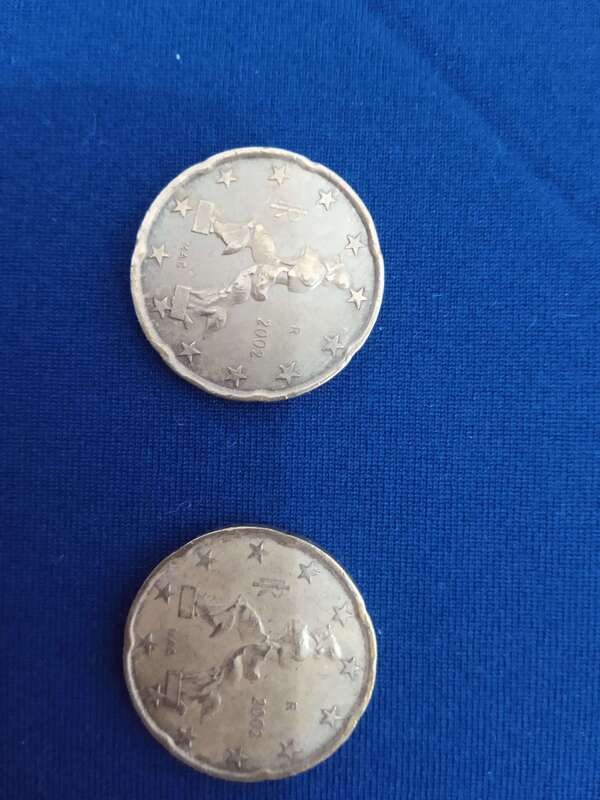 2 monedas de 20 céntimos de euro