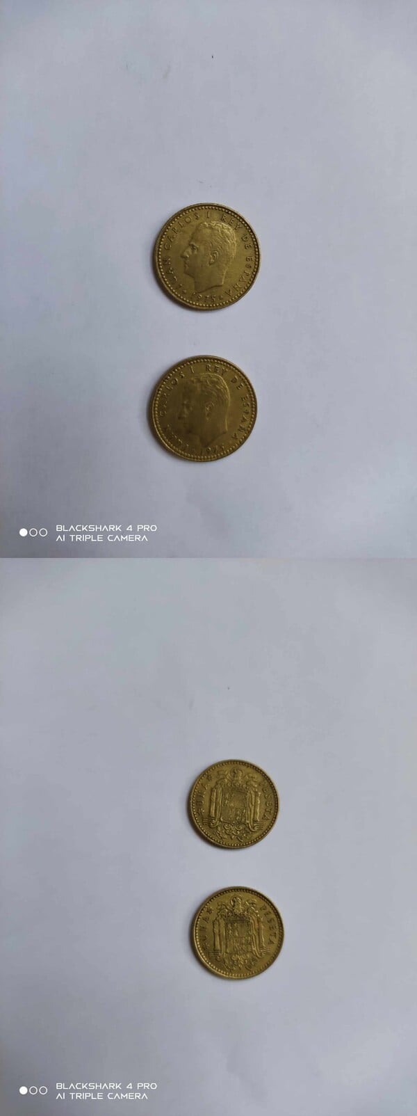2 monedas de 1 peseta año 1975