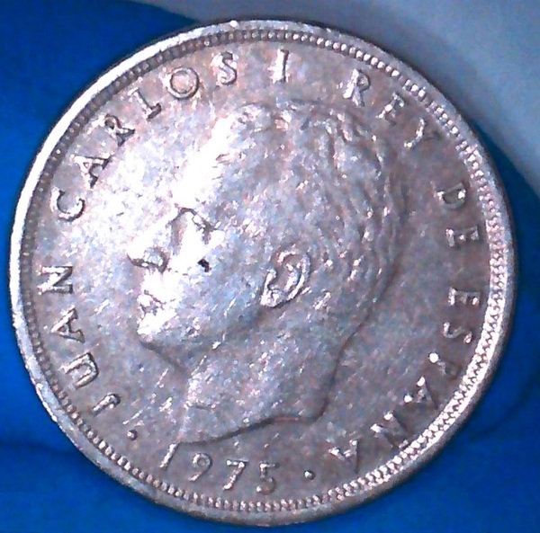 Cinco pesetas de Juan Carlos del año 1975 con estrella 19*76