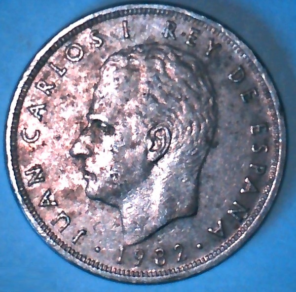 Cinco pesetas de Juan Carlos del año 1980 . Mundial82