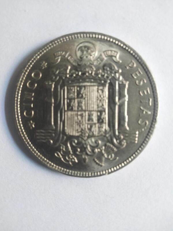moneda de 5 pesetas de franco 1949