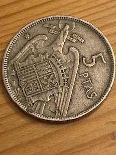5 pesetas 1957*57