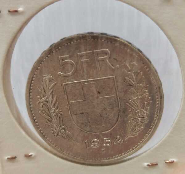 1954 - Suiza - 5 Francs - Confederatio Helvetica
