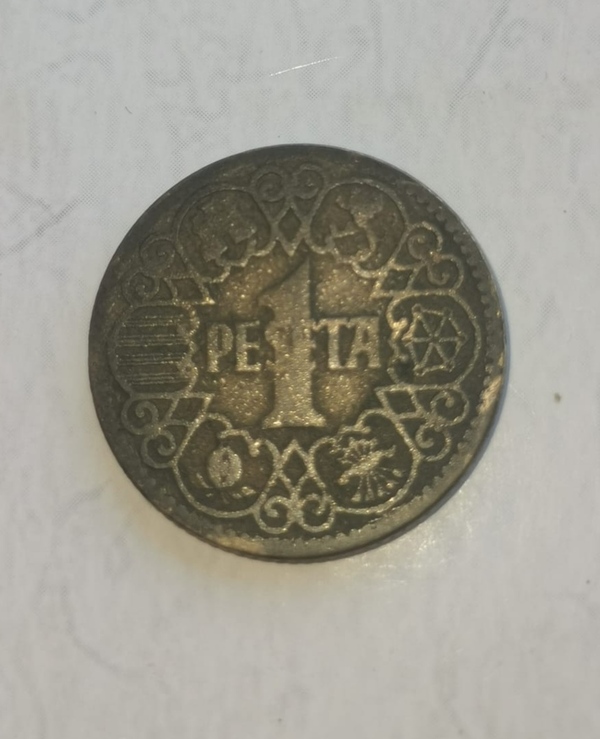 1 peseta del1944 Época del Franquismo