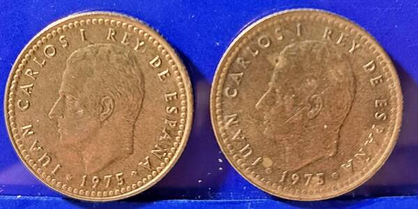 Vendo 2 monedas NO COPY (higienizadas) de una peseta de 1975 con dos estrellas. 19-80 y 19-77