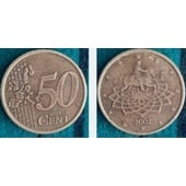 50 centimos de italya 2002 jinete y caballo