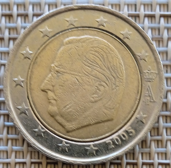 Moneda de Bélgica 2€ Alberto 2005